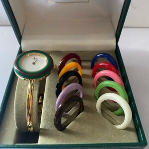 Colorful Women's Watch Set with Interchangeable Bands